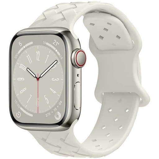 Apple Watch 42mm / Watch 44mm / Watch 45mm / Watch 49mm HOCO WA16 bamboo pasek srebrny