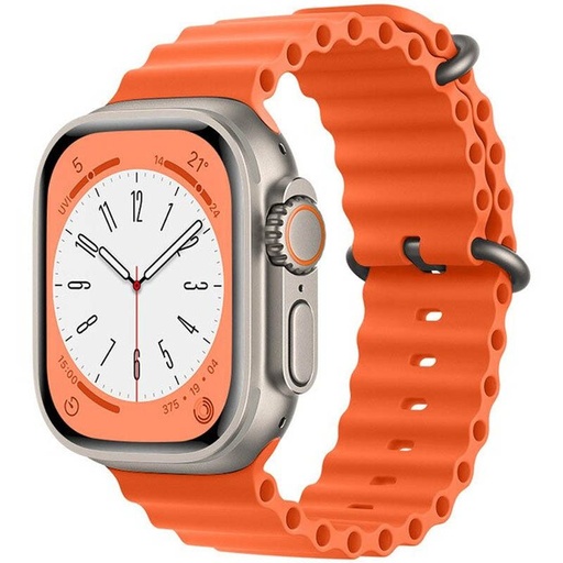 Apple Watch 38mm / Watch 40mm / Watch 41mm HOCO WA12 silikonowy pasek srebrny