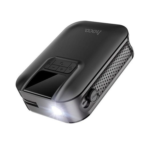 Hoco S53 przenośny elektromos pumpa, LED lampa, 2500mAh akumulator, czarny