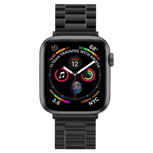 Apple Watch Series 1/2/3/4/5/6(42/44mm) Spigen modern fit nierdzewny stal pasek, czarny