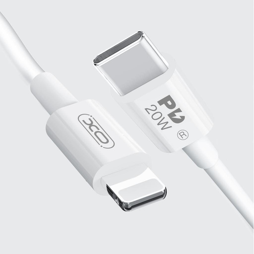 XO NB-Q189B USB-C–Lightning kabel do transmisji danych (Biały) – 2 m, PD 20W