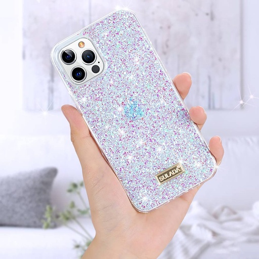 Apple iPhone 12/12 Pro Sulada luminous glitter etui na plecki (Różowy)