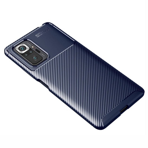 Xiaomi Redmi Note 10 Pro/Redmi Note 10 Pro Max carbon fiber silikonowy etui na plecki, (Niebieski)