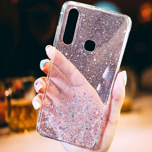 Apple iPhone 13 sequins glue glitter błyszczący silikonowy etui na plecki (Różowy)