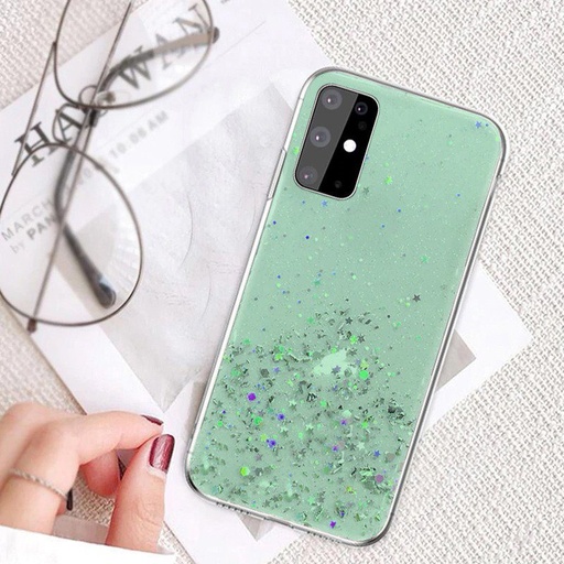 Apple iPhone 11 sequins glue glitter błyszczący silikonowy etui na plecki (Zielony)