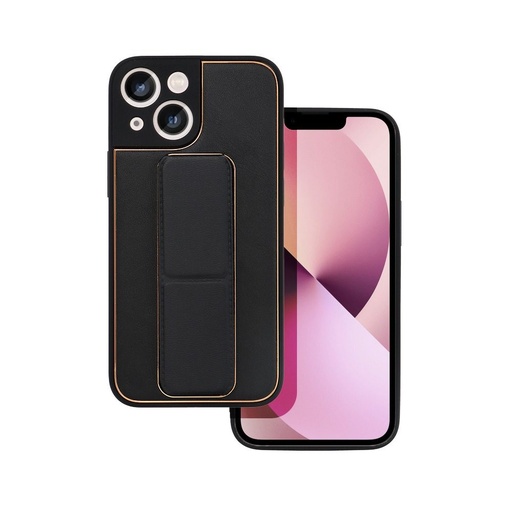 Apple iPhone 13 Mini skóra etui ochronne wysuwany ze stojakiem, magnetyczny uchwyt samochodowy kompatybilny (Czarny)