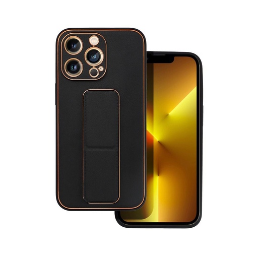 Apple iPhone 13 Pro skóra etui ochronne wysuwany ze stojakiem, magnetyczny uchwyt samochodowy kompatybilny (Czarny)