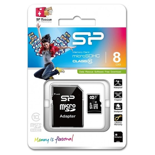 Silicon Power microSDHC + adapter 16GB class10 karta pamięci