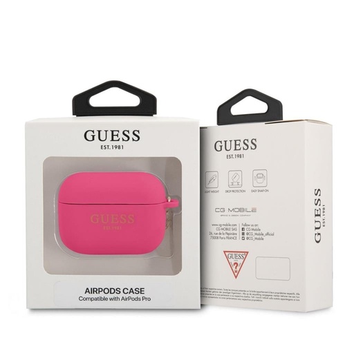 AirPods Pro Guess 4G Charms etui (Różowy) - GUAPLSC4EF