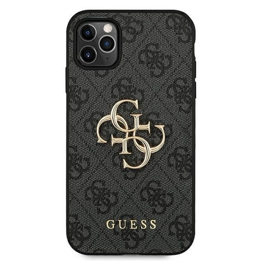 Apple iPhone 13 Pro Max Guess PU 4G Metal Logo etui (Szary) - GUHCP13X4GMGGR