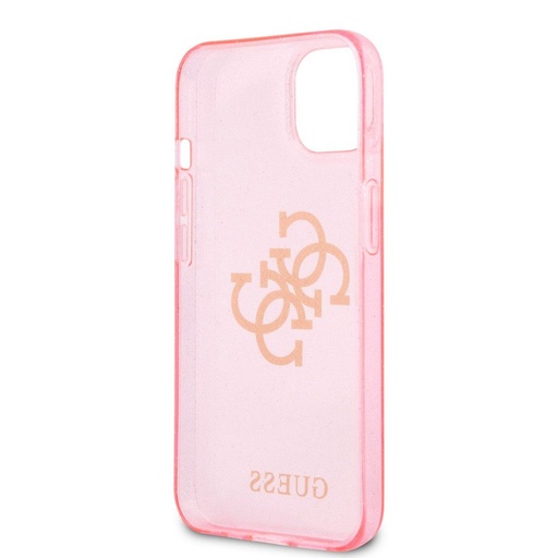 Apple iPhone 13 mini Guess TPU Big 4G Full Glitter etui (Różowy) – GUHCP13SPCUGL4GPI