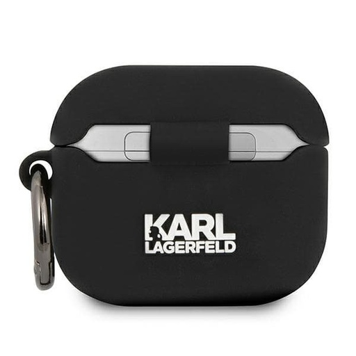 Apple AirPods 3 Karl Lagerfeld Karl Head pro etui (Czarny) – KLACA3SILKHBK