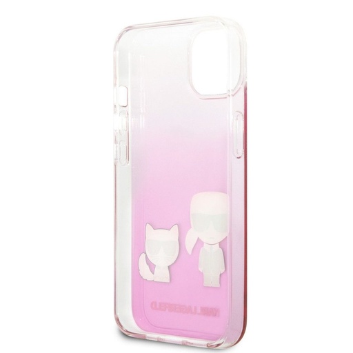 Apple iPhone 13 Pro Karl Lagerfeld PC/TPU Ikoniczny Karl and Choupette etui (Różowy) – KLHCP13LCKTRP