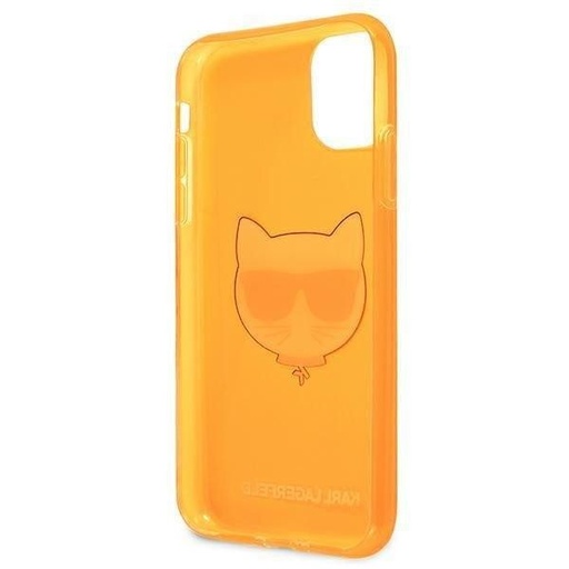 Apple iPhone 13 mini Karl Lagerfeld Choupette Head etui (Pomarańczowy) – KLHCP13SCHTRO