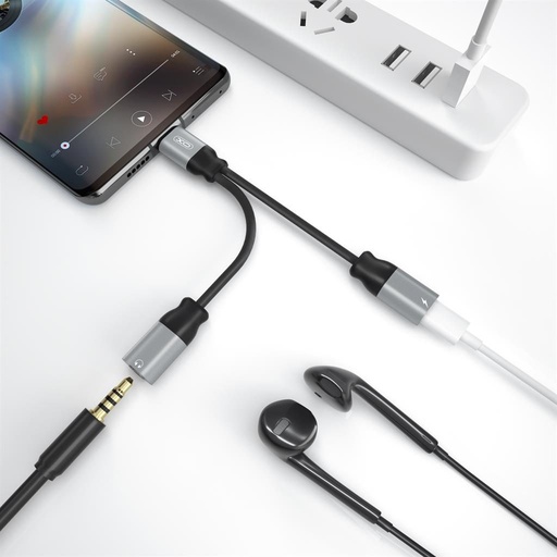 XO NBR160B USB-C audio adapter (Czarny) – USB-C + 3.5 mm, Bluetooth transmisja