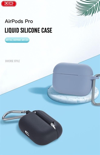 XO F70 silikonowy słuchawki etui AirPods Pro-hoz z zawieszką (Zielony)