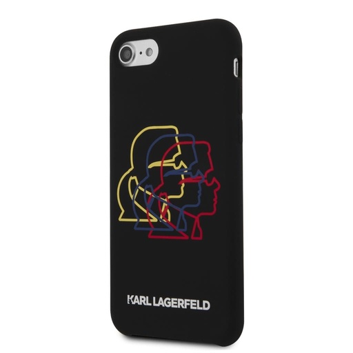 Apple iPhone 7/8/SE2020/SE2022 Karl Lagerfeld Liquid Glitter Gatsby etui (Czarny) – KLHCI8LGGKBK