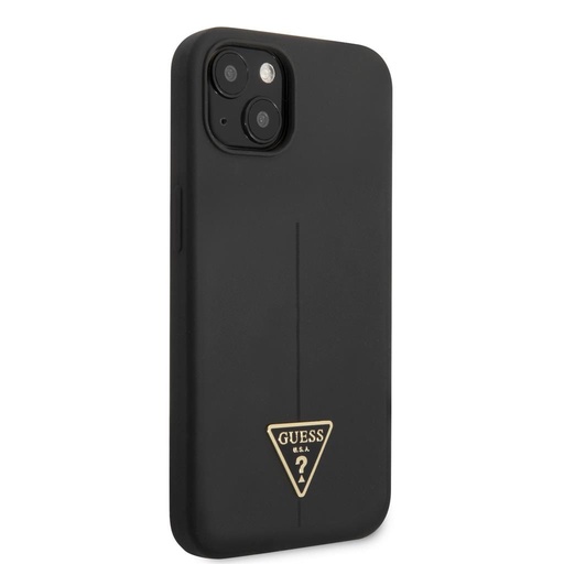 Apple iPhone 13 mini Guess Silicone Line Triangle etui (Czarny) - GUHCP13SSLTGK