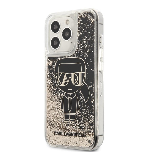 Apple iPhone 13 Pro Karl Lagerfeld Liquid Glitter Gatsby etui (Czarny) – KLHCP13LLGGKBK