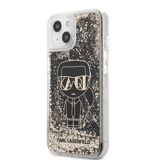 Apple iPhone 13 Karl Lagerfeld Liquid Glitter Gatsby etui (Czarny) – KLHCP13MLGGKBK