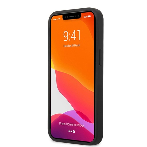 Apple iPhone 13 AMG skóra etui na plecki (Czarny) - AMHCP13MGSEBK