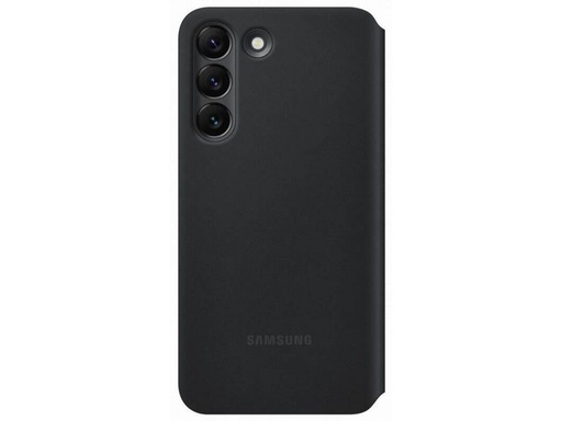 Samsung Galaxy S22 przezroczysty view fabryczny etui z klapką, czarny, EF-ZS901CBE