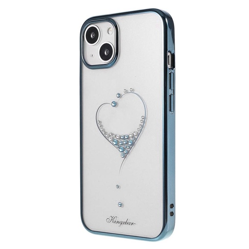 Apple iPhone 13 Kingxbar wish series Swarovski z kamieniami etui na plecki (Niebieski)