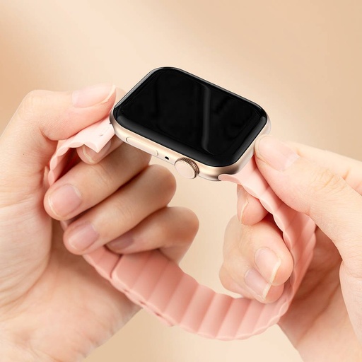 Apple Watch Series 1/2/3/4/5/6(38/40mm) Kingxbar magnetyczny pasek, różowy