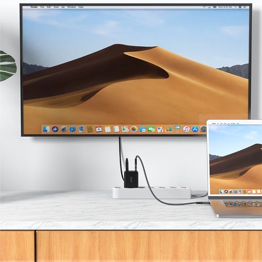 Acefast A17 DEX HUB - PD ładowarka (QC + PD złącze), PD type-C kabel PD65W wielofunkcyjny HDMI 4K 60Hz