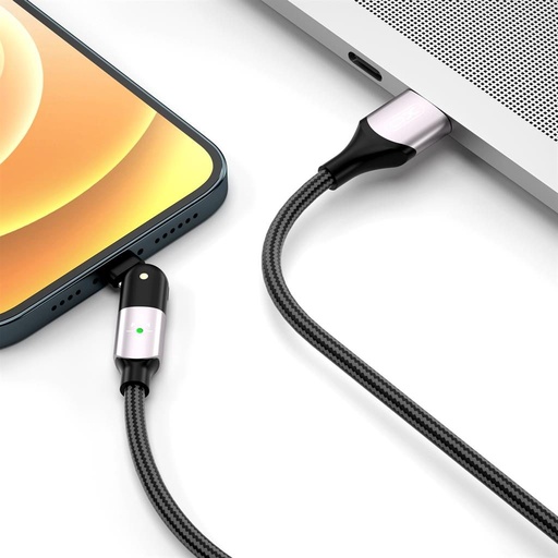 XO NB176 USB-C kabel do transmisji danych (Czarny) – 1.2 m, 2.4A, 180°-ban obrotowy głowica