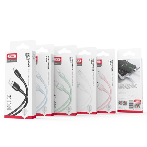 XO NB212 Lightning kabel do transmisji danych (Biały) – 2.1A