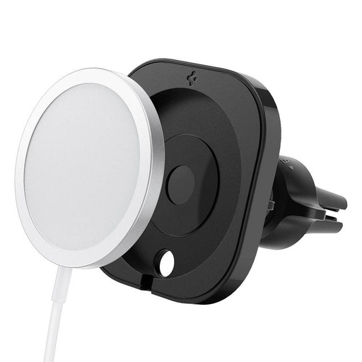 Spigen MAGFIT bezprzewodowy samochodowy magsafe ładowarka (na kratkę wentylacyjną), czarny