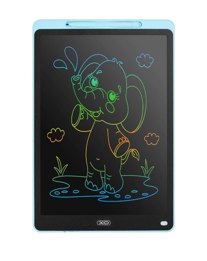 XO V02 LCD tablica do pisania 16" (Niebieski) – czuły na nacisk ekran, z przyciskiem kasowania