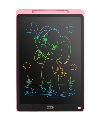 XO V02 LCD tablica do pisania 16" (Różowy) – czuły na nacisk ekran, z przyciskiem kasowania