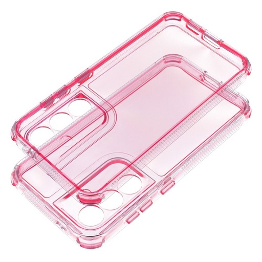 Samsung Galaxy S25 Matrix Przezroczysty silikonowy etui na plecki (Różowy)