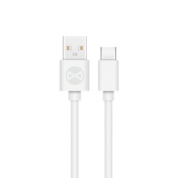 Forever USB-C 2A type-C kabel do transmisji danych (Biały)