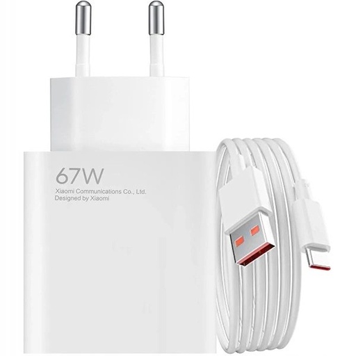 Xiaomi sieciowy ładowarka Type-C z kablem (Biały) - 67W - MDY-12-EH