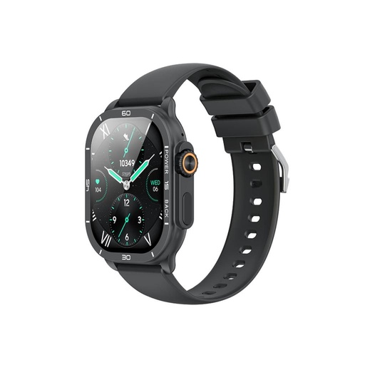 XO J12 smartwatch – AMOLED z wyświetlaczem, z funkcjami sportowymi, do odbierania połączeń odpowiedni (Czarny)
