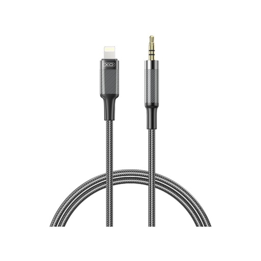 XO NB-R279A audio kabel Lightning - 3,5 mm Brushed Przezroczysty (Czarny)