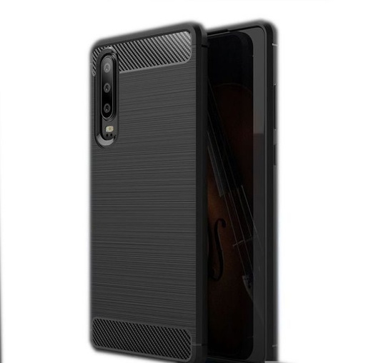 Huawei P30 forcell carbon etui na plecki (Czarny)