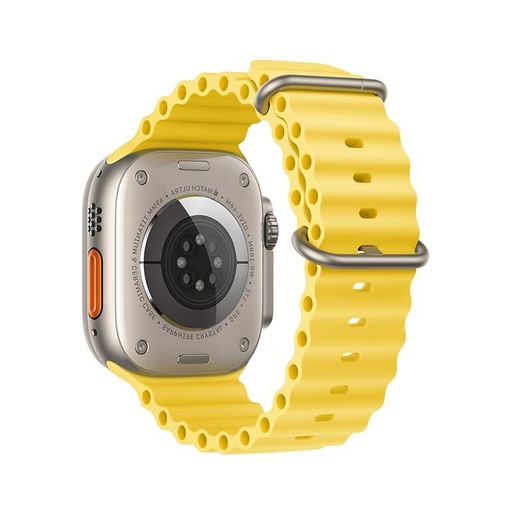 Forcell F-Design FA12 silikonowy pasek Apple Watch 42 / 44 / 45 / 49 mm (Żółty)