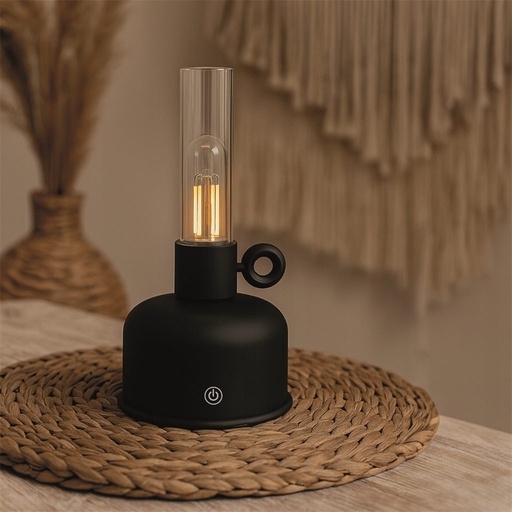 Forever Light Vintage Petroleum LED lampa FLR-02 (Czarny)