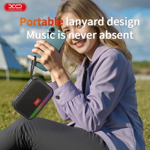 XO F66 świecący przenośny Bluetooth głośnik (Czarny)