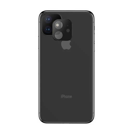 Apple iPhone 11 z metalową ramką aparat ochronny szkło hartowane , przezroczysty (czarny ramka)