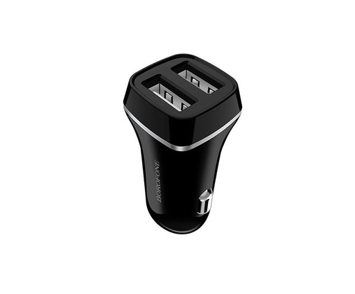 Borofone BZ2 samochodowy ładowarka (2xUSB port), 5V 2,4A, czarny