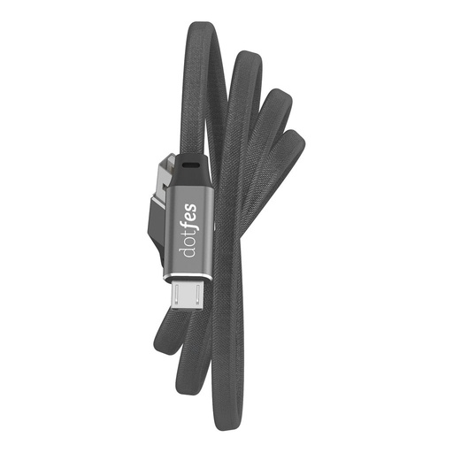 Dotfes A02M LED ze wskaźnikiem microUSB kabel, czarny