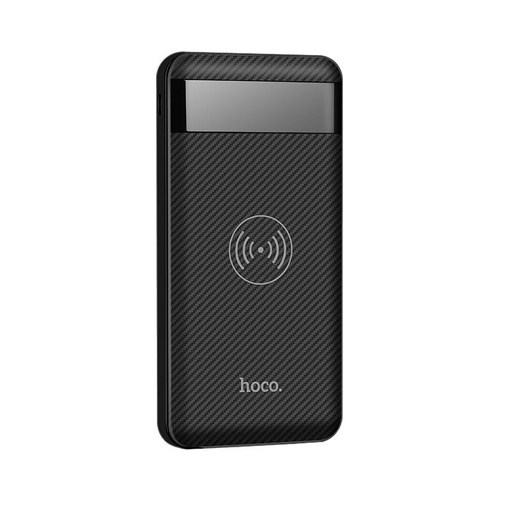Hoco J11 power bank (bezprzewodowy ładowanie), 10000 mAh, LED wskaźnik stanu, type-C, 2 USB, lightning złącze, 5V 2,1A, czarny