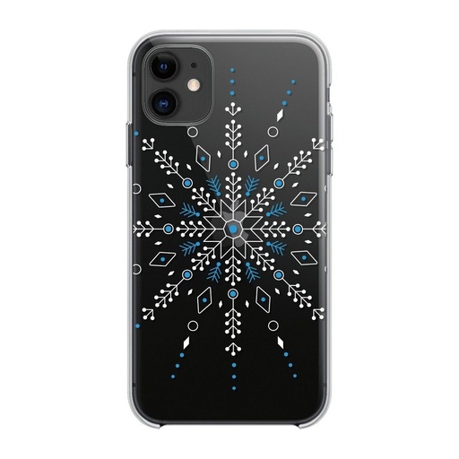 Apple iPhone 11 Winter silikonowy etui na plecki (Snowflake (Przezroczysty))