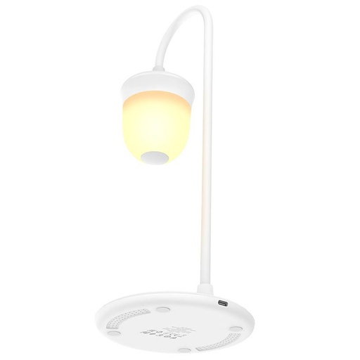 Borofone BQ8 bezprzewodowy ładowarka, biurkowy lampa, 10W, biały