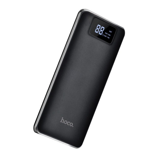 Hoco B23A power bank, 15000 mAh, LED wskaźnik stanu, LED lampa, 2 USB port, czarny